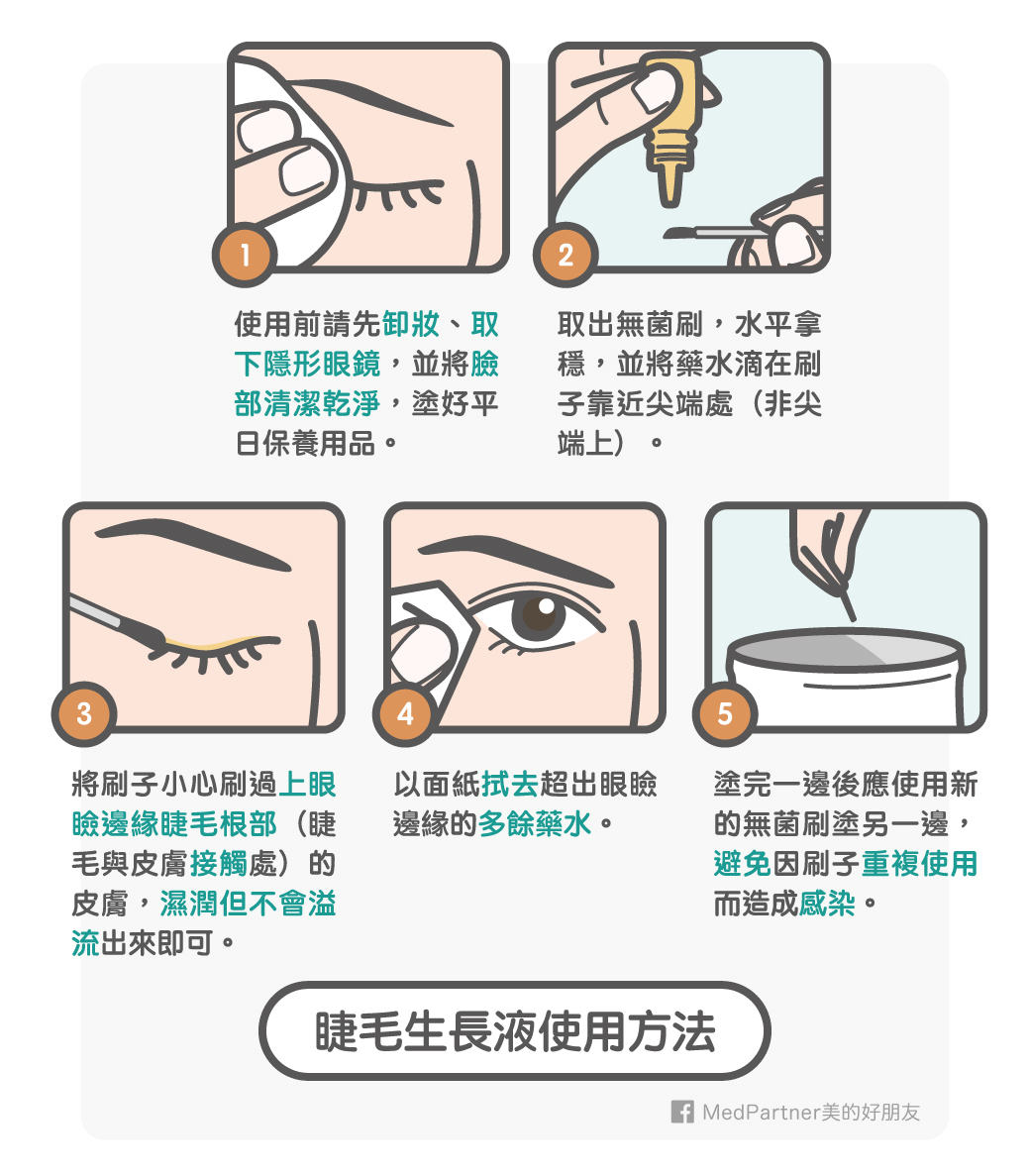 睫毛生長液使用方法