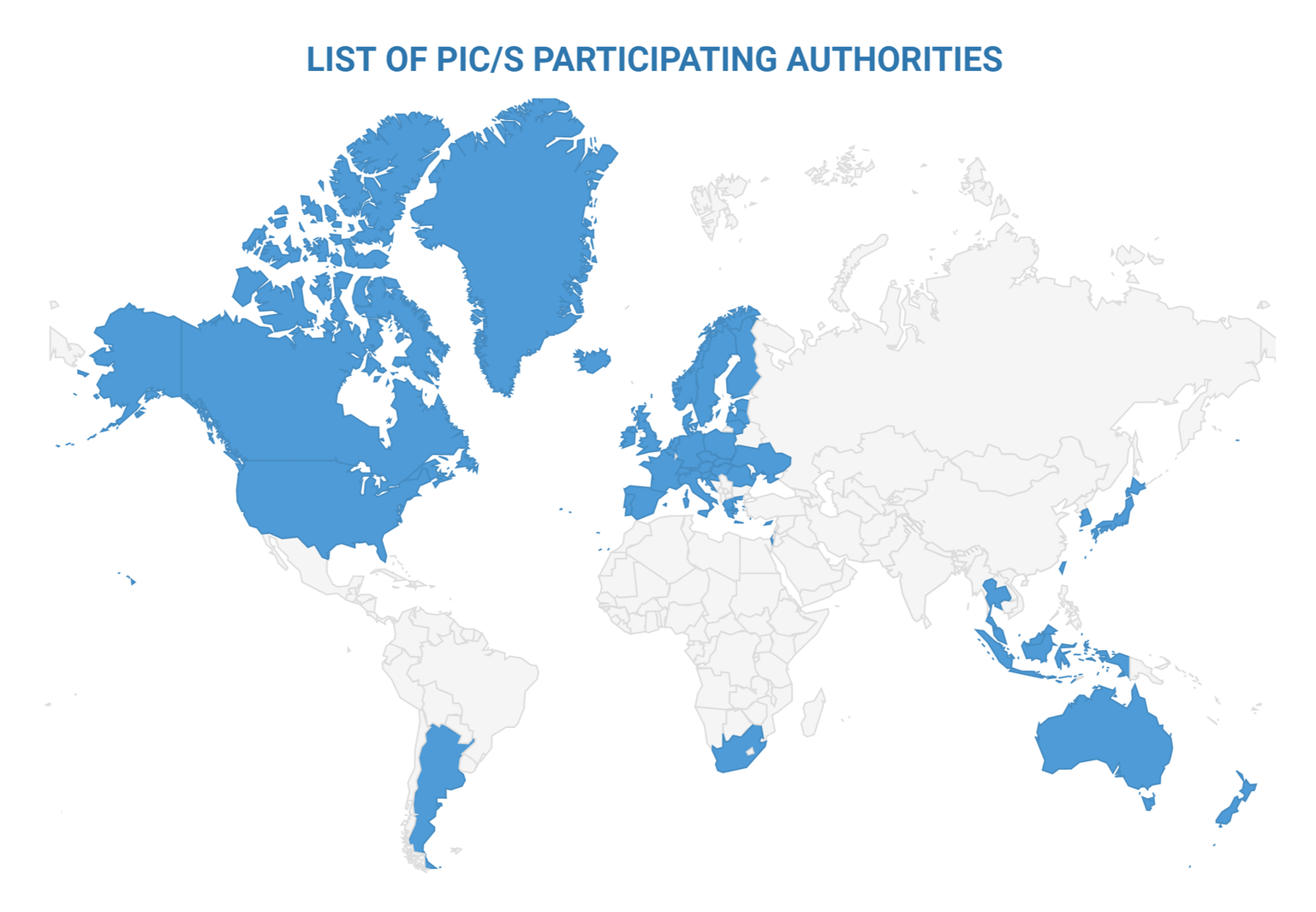 國際醫藥品稽查協約組織（ PIC/S ）成員國