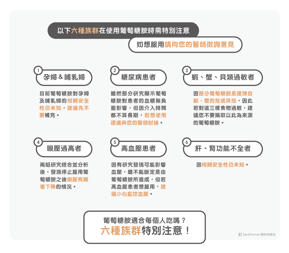 吃葡萄糖胺須注意的6大族群