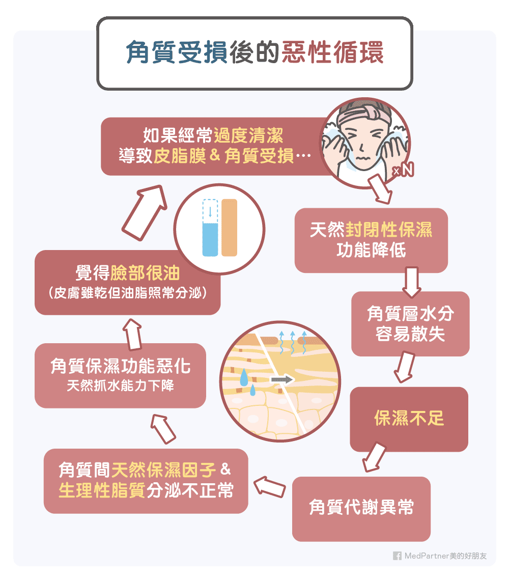 角質受損後的惡性循環