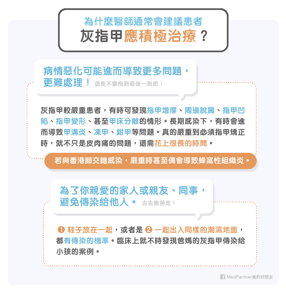 應該積極治療灰指甲的理由