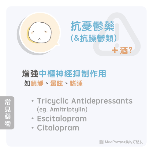 抗憂鬱藥與酒的交互作用