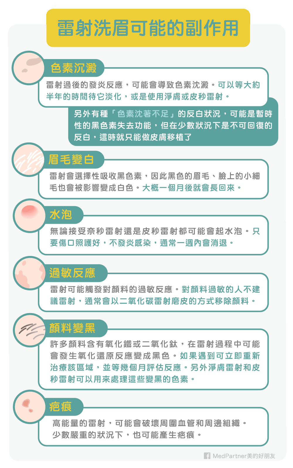 雷射洗眉可能的副作用